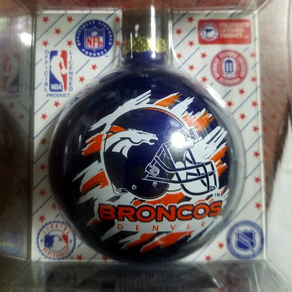 Vintage Denver Broncos Christmas Ornament - Official NFL Licensed Product - Picture 1 of 3